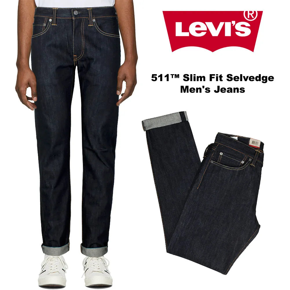 Levis Men's 511 Denim Slim Fit Selvedge Denim Jeans