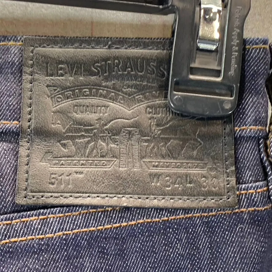 LEVI'S Men's Dark Wash 511 Flex Slim-Fit Denim Jeans SZ 34X30