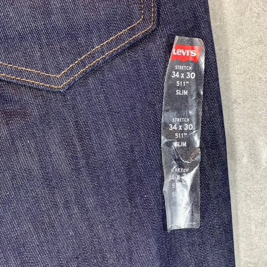 LEVI'S Men's Dark Wash 511 Flex Slim-Fit Denim Jeans SZ 34X30