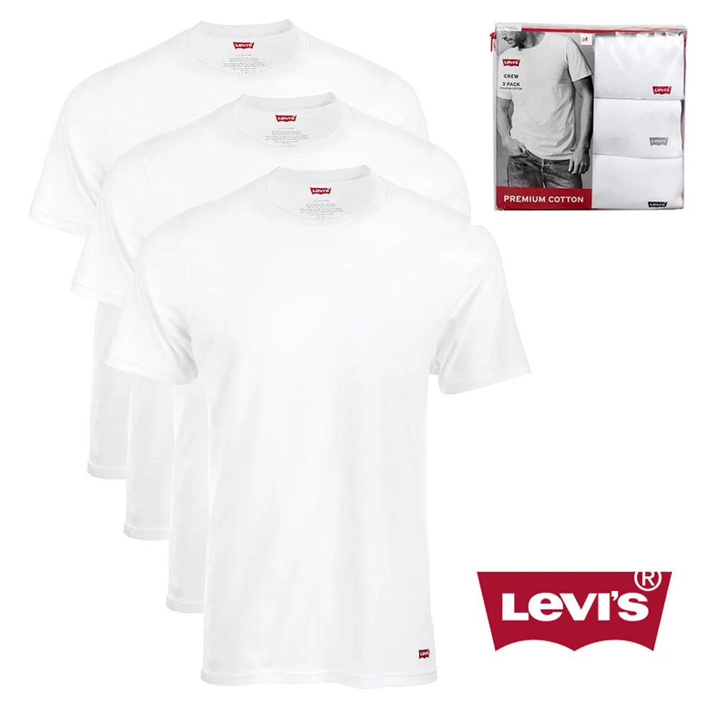 Levi's Men's House Mark 3-Pack Cotton Crewneck T-Shirts