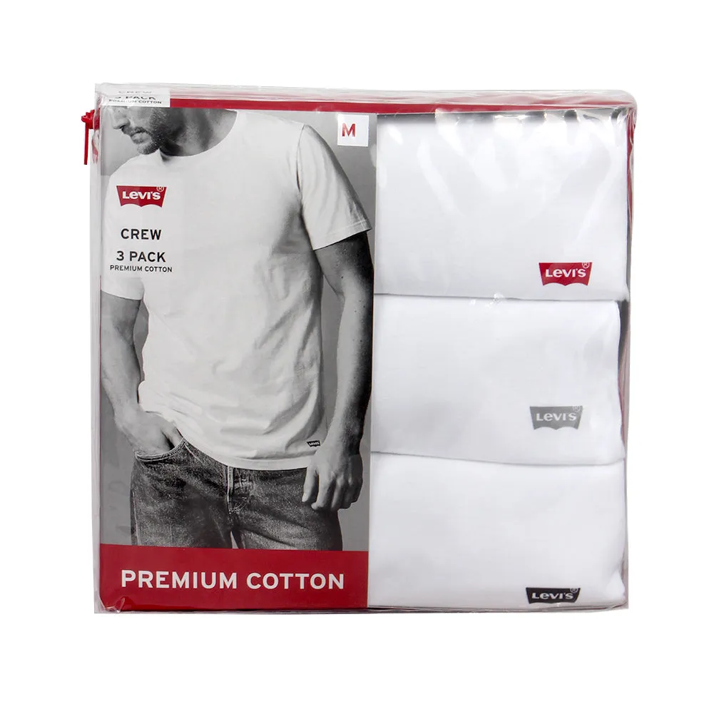 Levi's Men's House Mark 3-Pack Cotton Crewneck T-Shirts