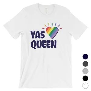 LGBT Yas Queen Rainbow Heart Mens Shirt