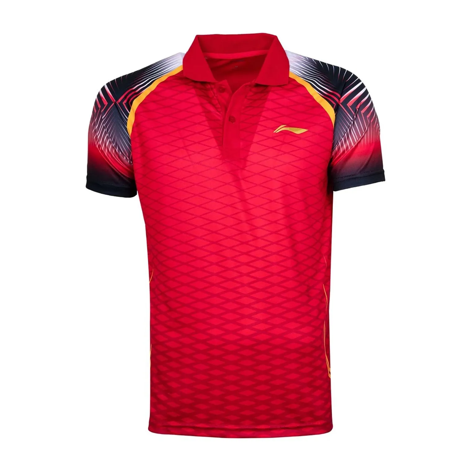 Li-Ning APLR291 Polo Neck Badminton Tshirt, Red