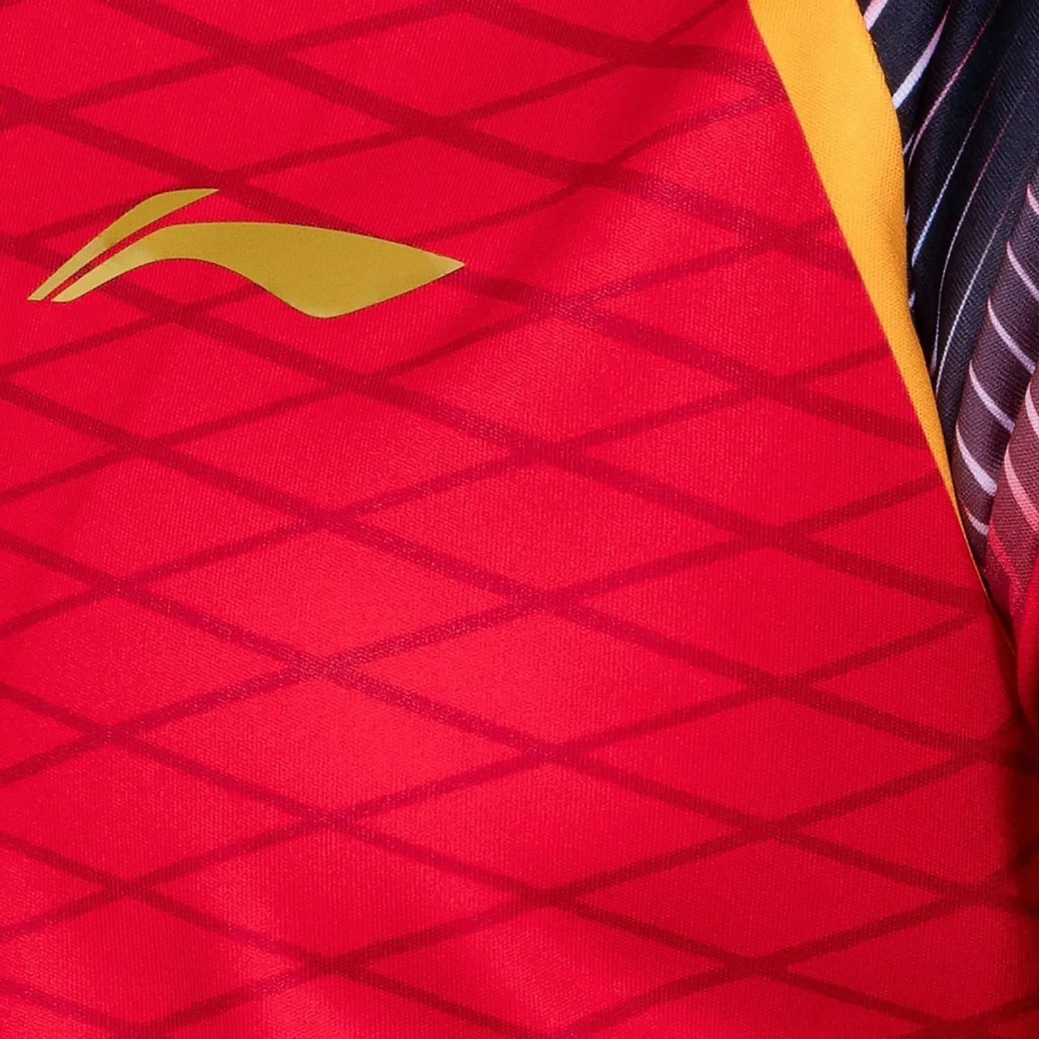 Li-Ning APLR291 Polo Neck Badminton Tshirt, Red