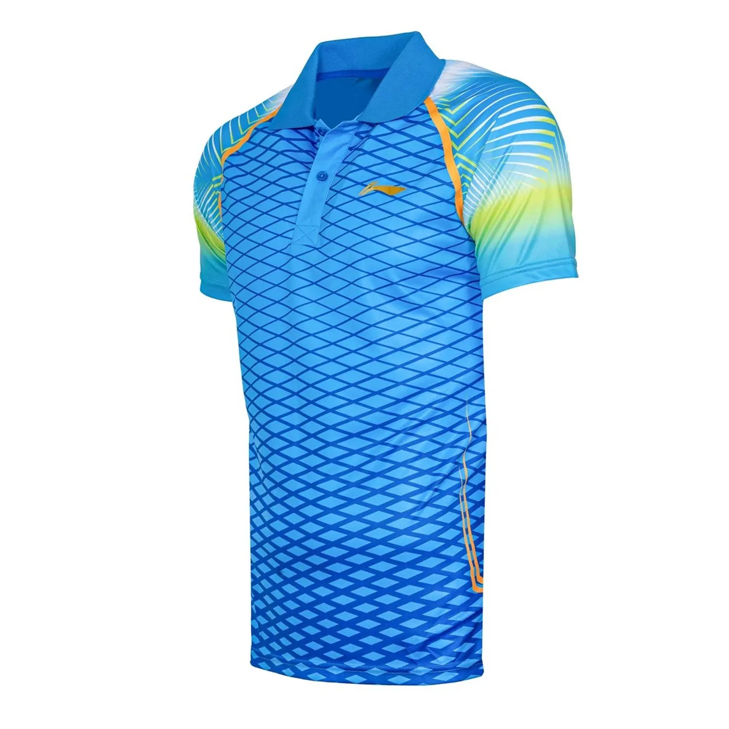Li-Ning APLR291 Polo Neck Badminton Tshirt, Royal Blue