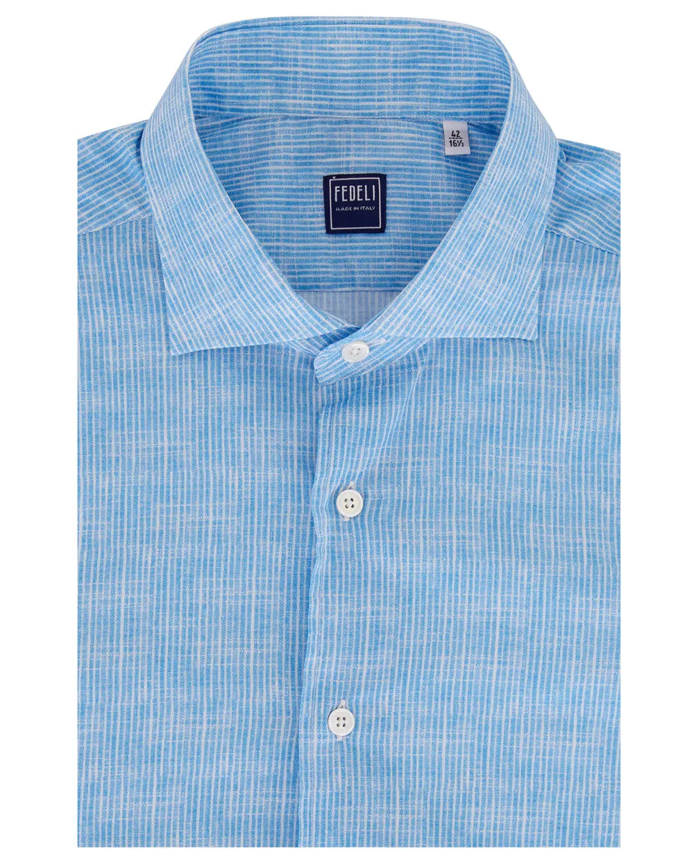 Light Blue Stripe Sean Panamino Dress Shirt