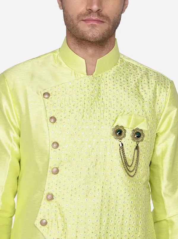 Light Green Semi Indowestern | Azania