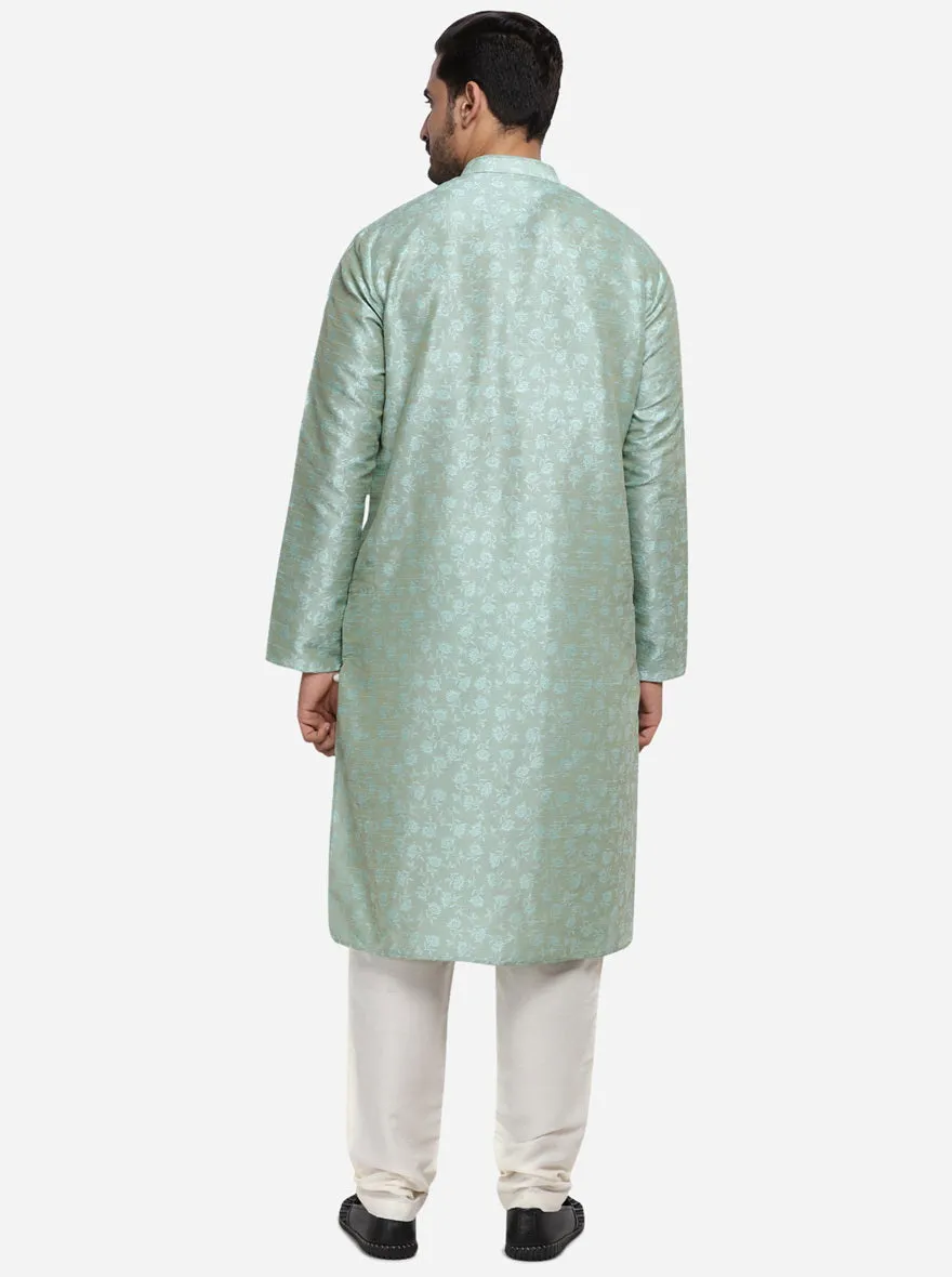 Light Turquoise Blue Kurta Set | Azania