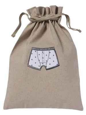 Lingerie Bag, Natural Linen - Men's Boxer