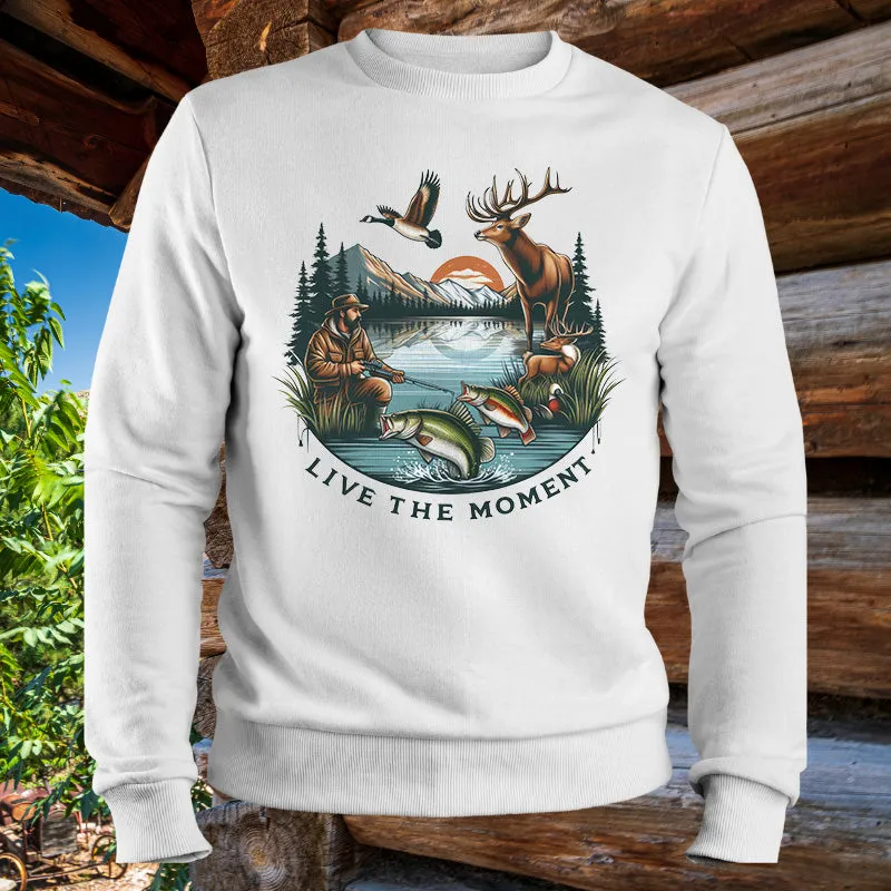 LIVE THE MOMENT For Hunting | Men's Fall Sweatshirt