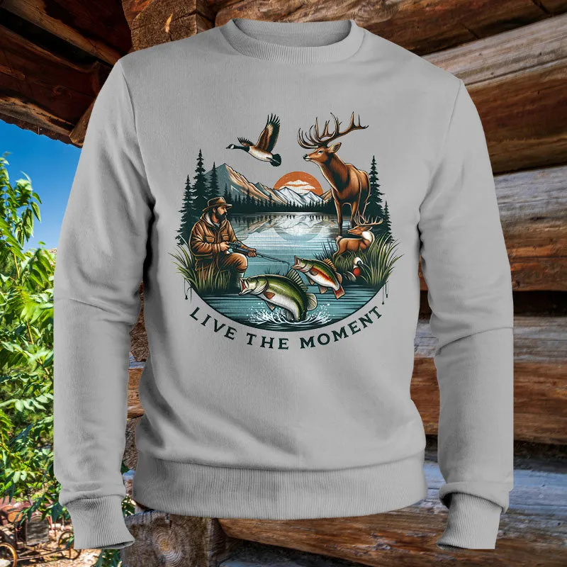 LIVE THE MOMENT For Hunting | Men's Fall Sweatshirt