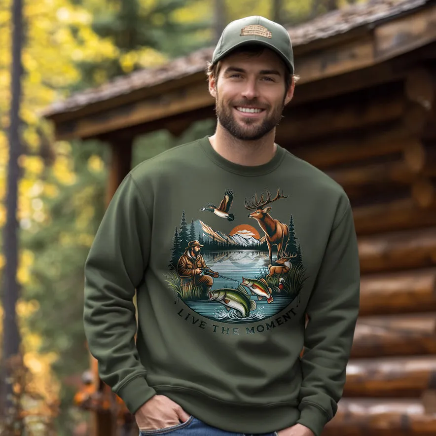 LIVE THE MOMENT For Hunting | Men's Fall Sweatshirt