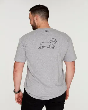 Long Haired Dachshund Dad Illustration: T-Shirt