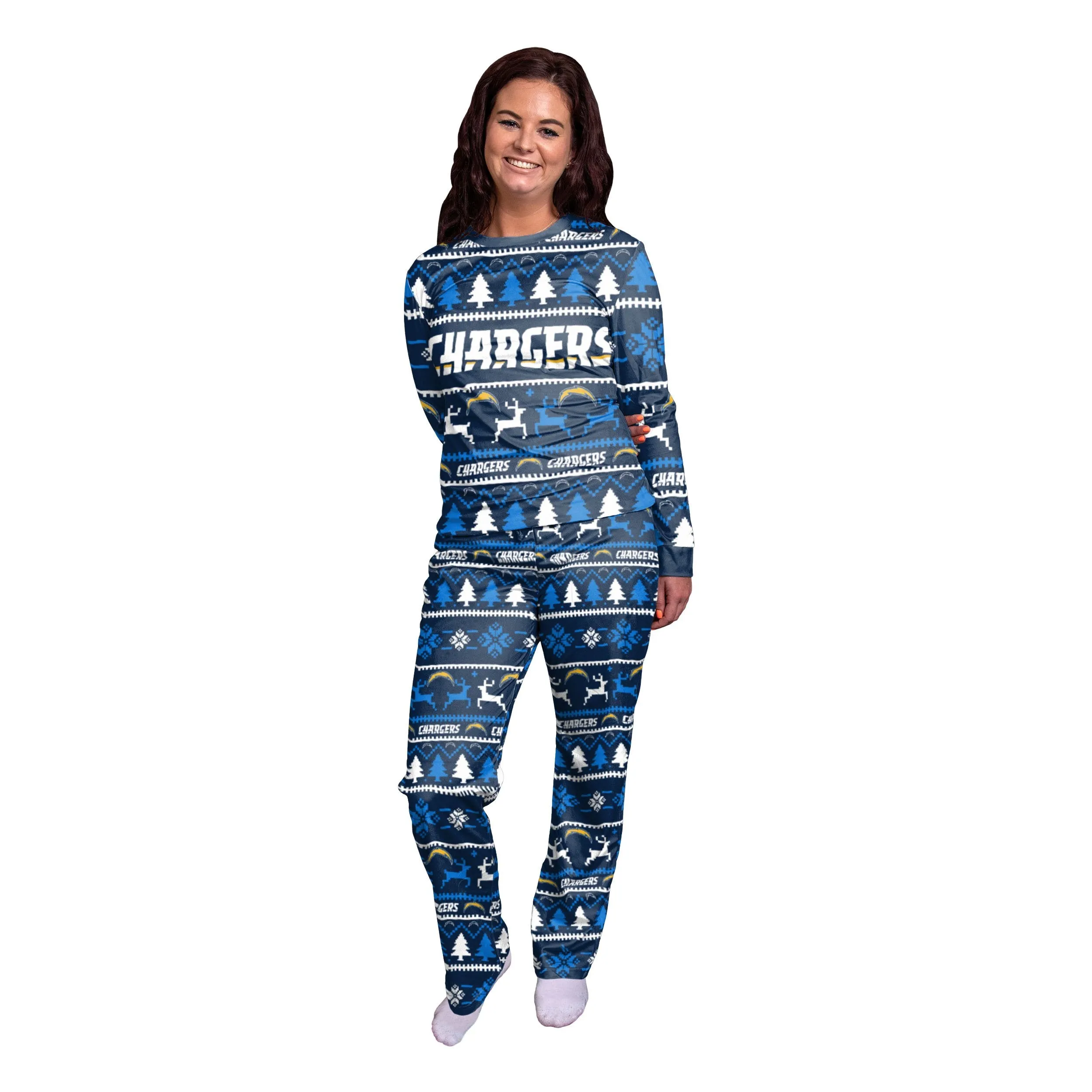 Los Angeles Chargers NFL Family Holiday Pajamas