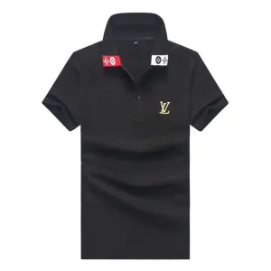 Louis Vuitton Men's Polo shirts-Black