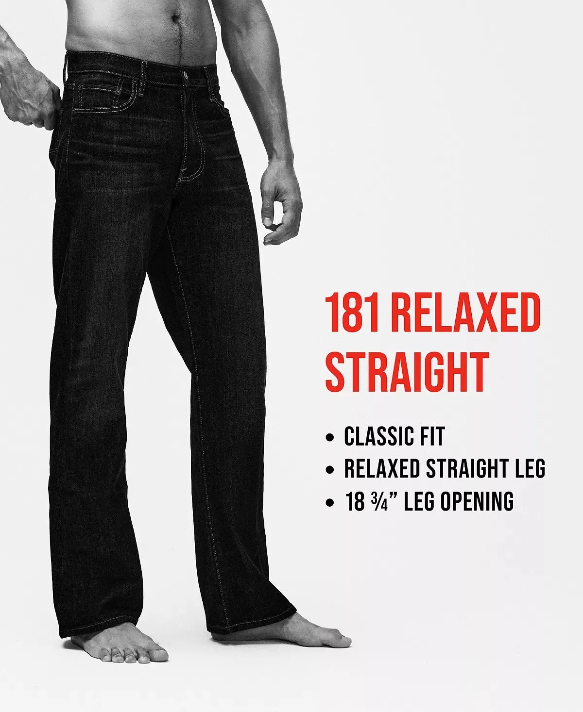 Lucky Brand 181 Mens Straight fit Denim Jeans 40 / 32 Blue Solid