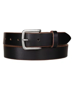 Lucky Brand Men's Raw Leather Denim Belt with Raw Edges black