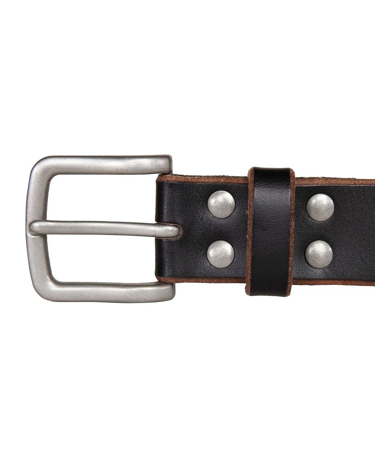 Lucky Brand Men's Raw Leather Denim Belt with Raw Edges black