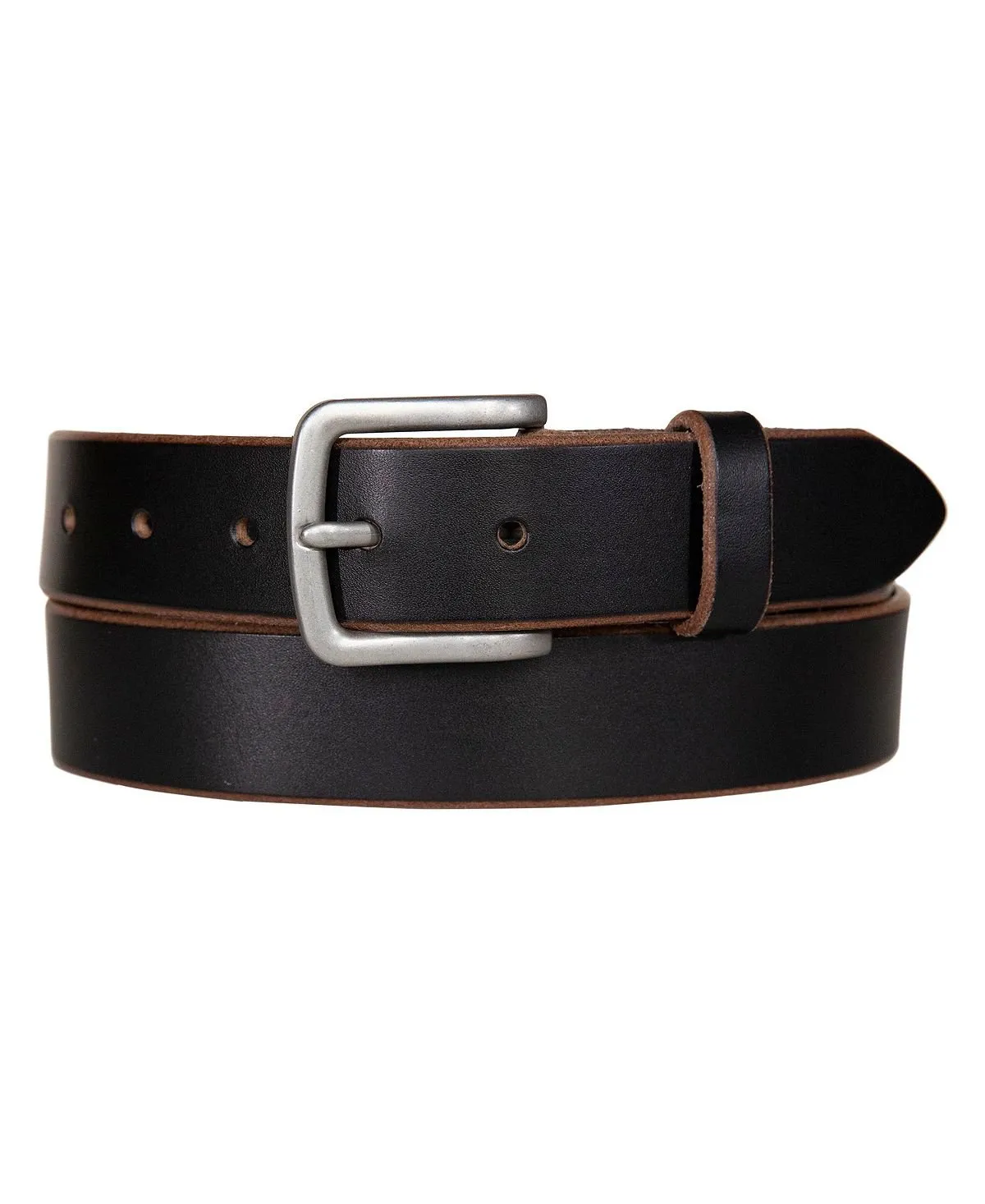 Lucky Brand Men's Raw Leather Denim Belt with Raw Edges black