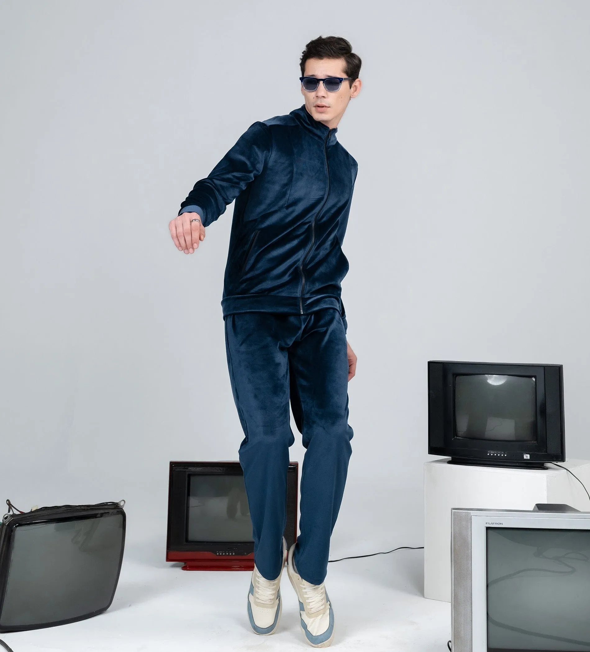 Lux Velour Zip Sweatshirt
