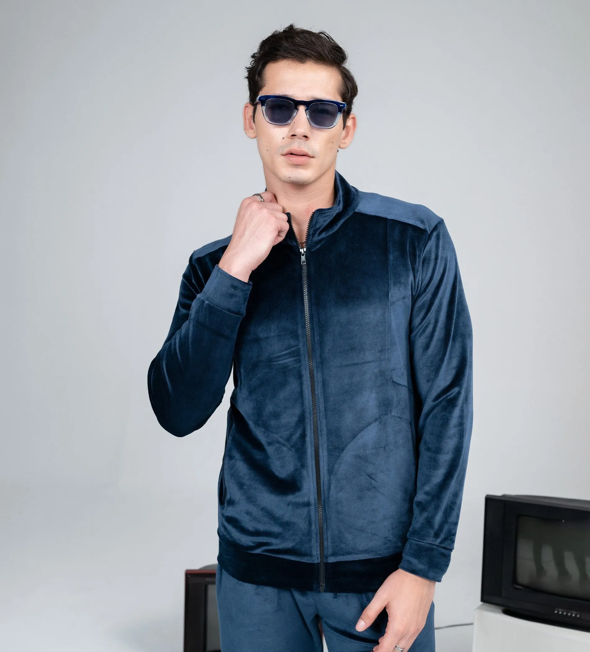 Lux Velour Zip Sweatshirt