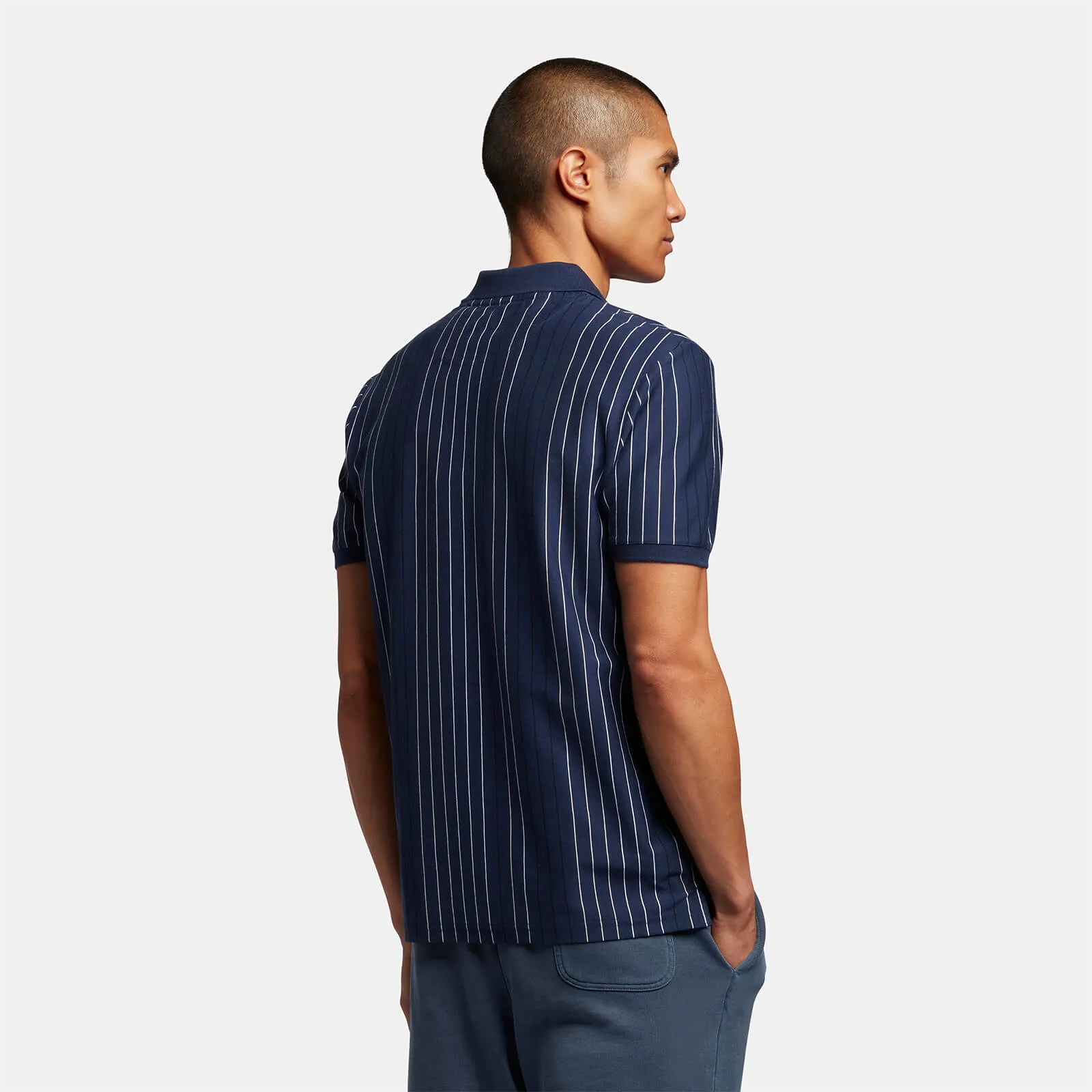 Lyle & Scott Multi Stripe Polo Shirt in Navy