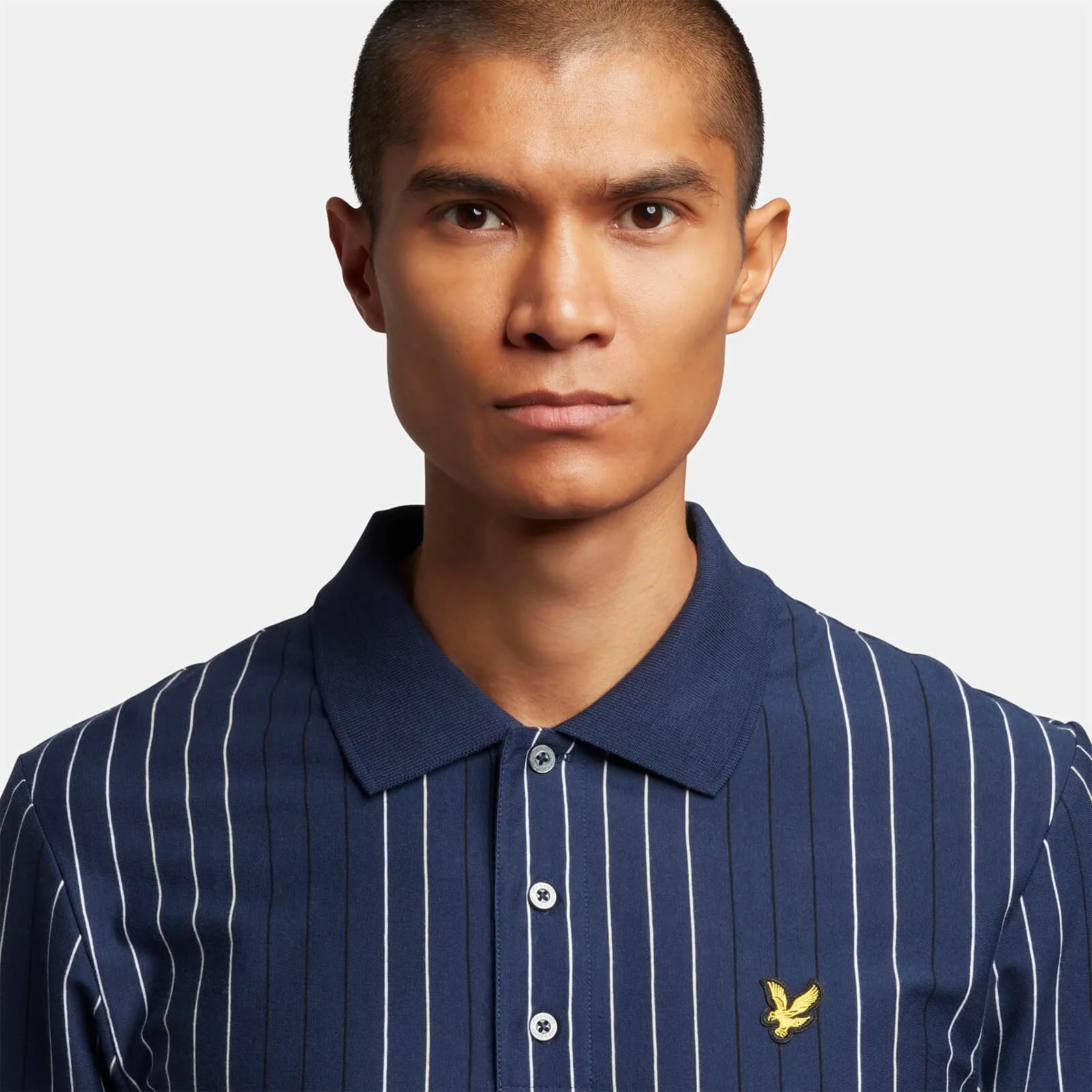 Lyle & Scott Multi Stripe Polo Shirt in Navy