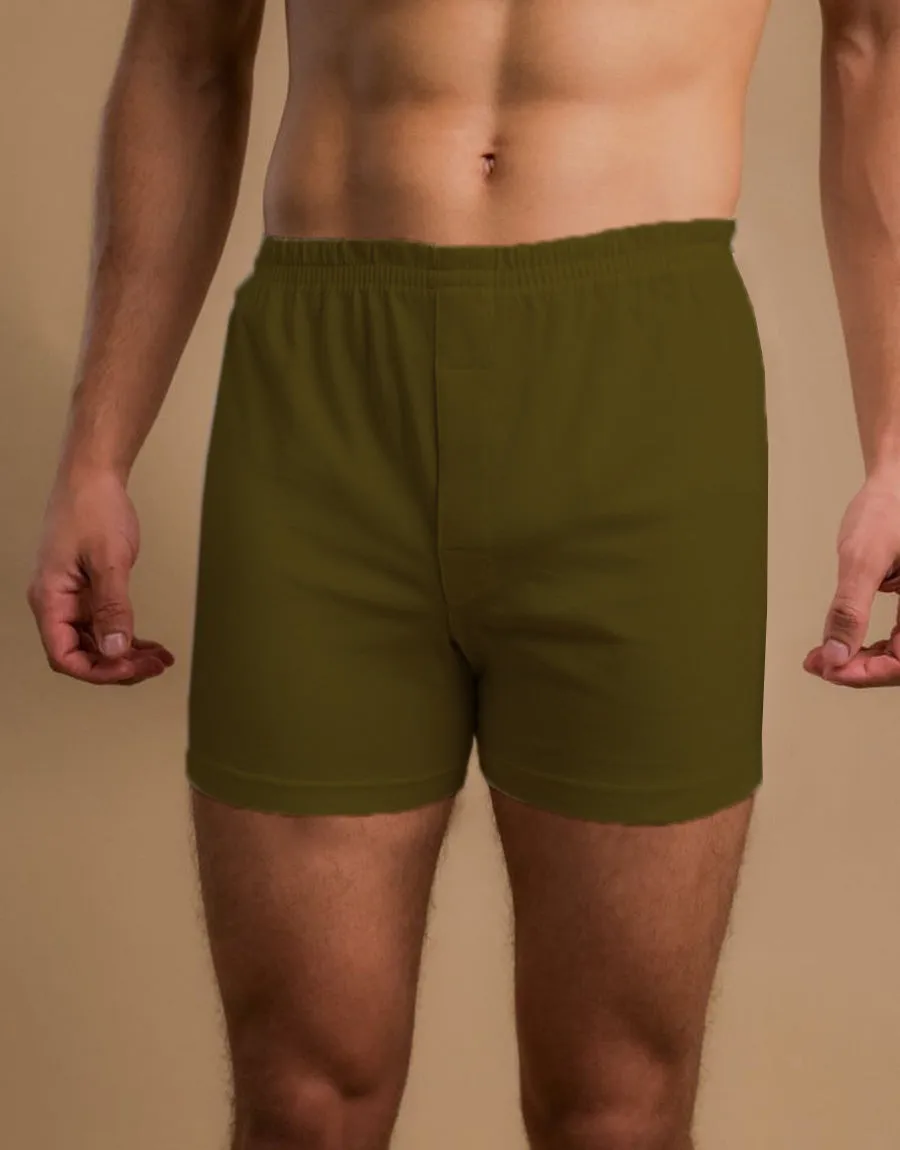 M-17 Men's Essential Boxer Shorts-Olive