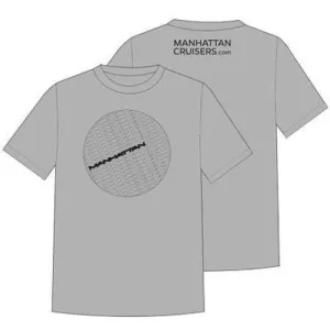 MANHATTAN Crop Circle Men'S T-Shirt Grey Medium