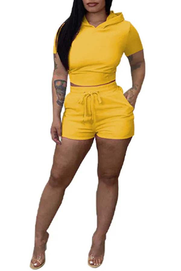 MB FASHION HOODED SHIRT SHORTS SET 068T