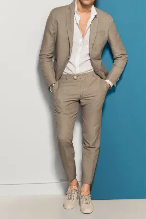 Men 2 Piece Beige Suit Perfect For Wedding, Dinner Suits, Wedding Groom suits, Bespoke For Men
