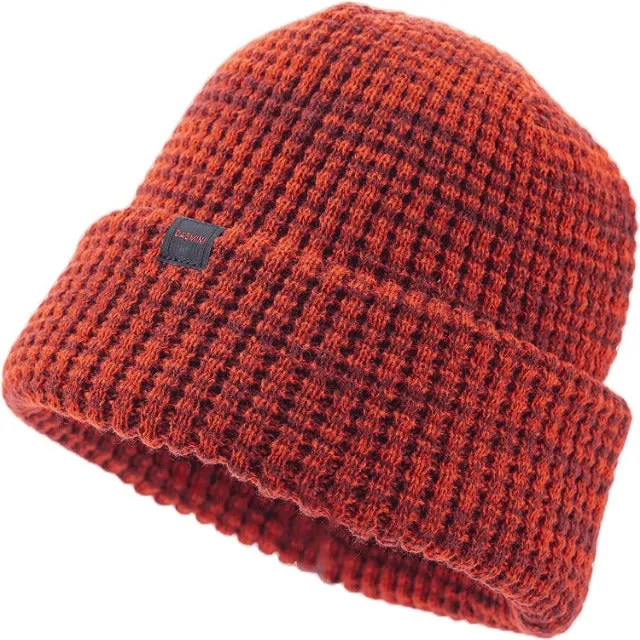 Men Beanie Winter Thick Knit  Waffle Skull Cap