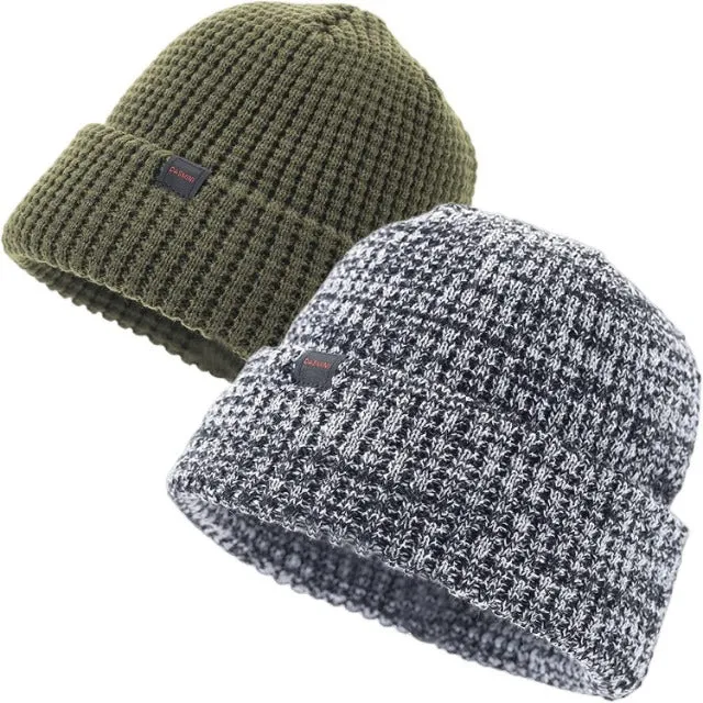 Men Beanie Winter Thick Knit  Waffle Skull Cap