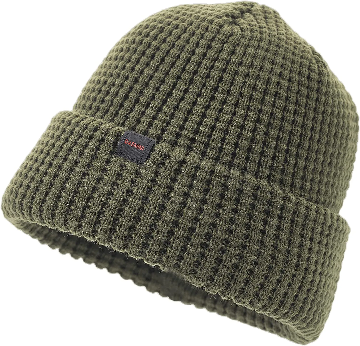 Men Beanie Winter Thick Knit  Waffle Skull Cap