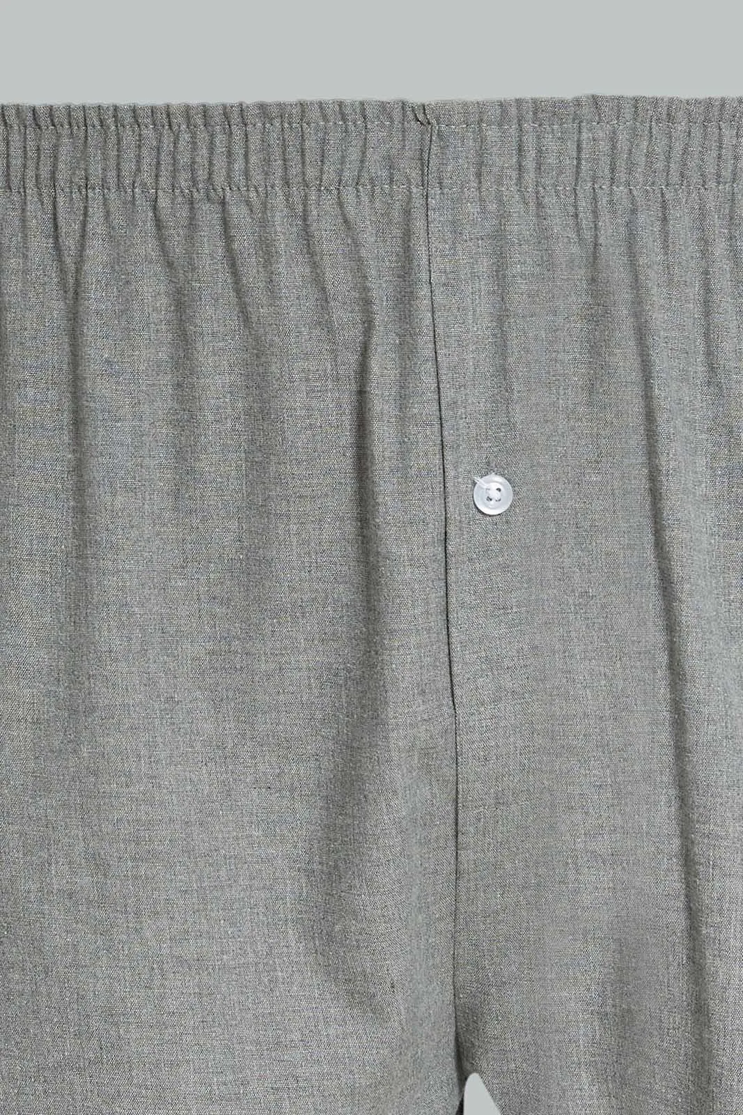 Men Black And Grey Boxer Short Set (2 Piece)