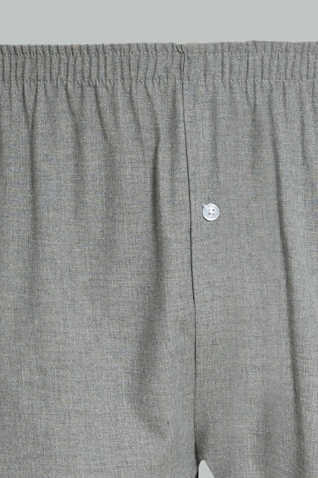 Men Black And Grey Boxer Short Set (2 Piece)