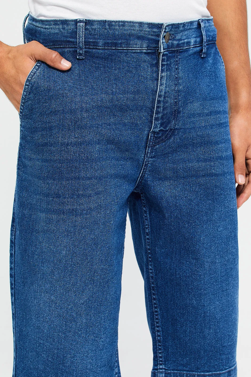 Men Blue Denim Shorts