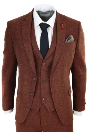 Men Brown Tweed Suit, Wedding Suit, Winter Tweed Suits, Formal Wear, Dinner Suit, Party Wear Bespoke Suit
