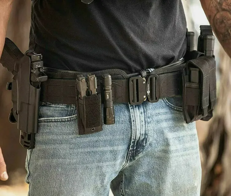 MEN Casual Military Tactical Army Adjustable Quick Release Belts Pants Waistband