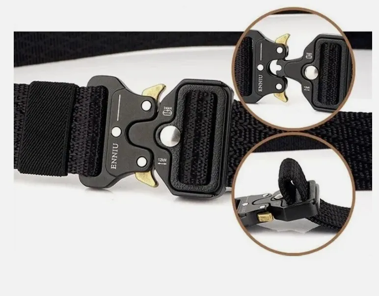 MEN Casual Military Tactical Army Adjustable Quick Release Belts Pants Waistband