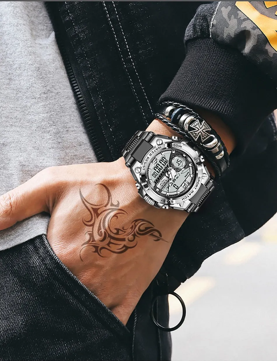 Men Digital Watch Shock Military Sport Waterproof Wristwatch