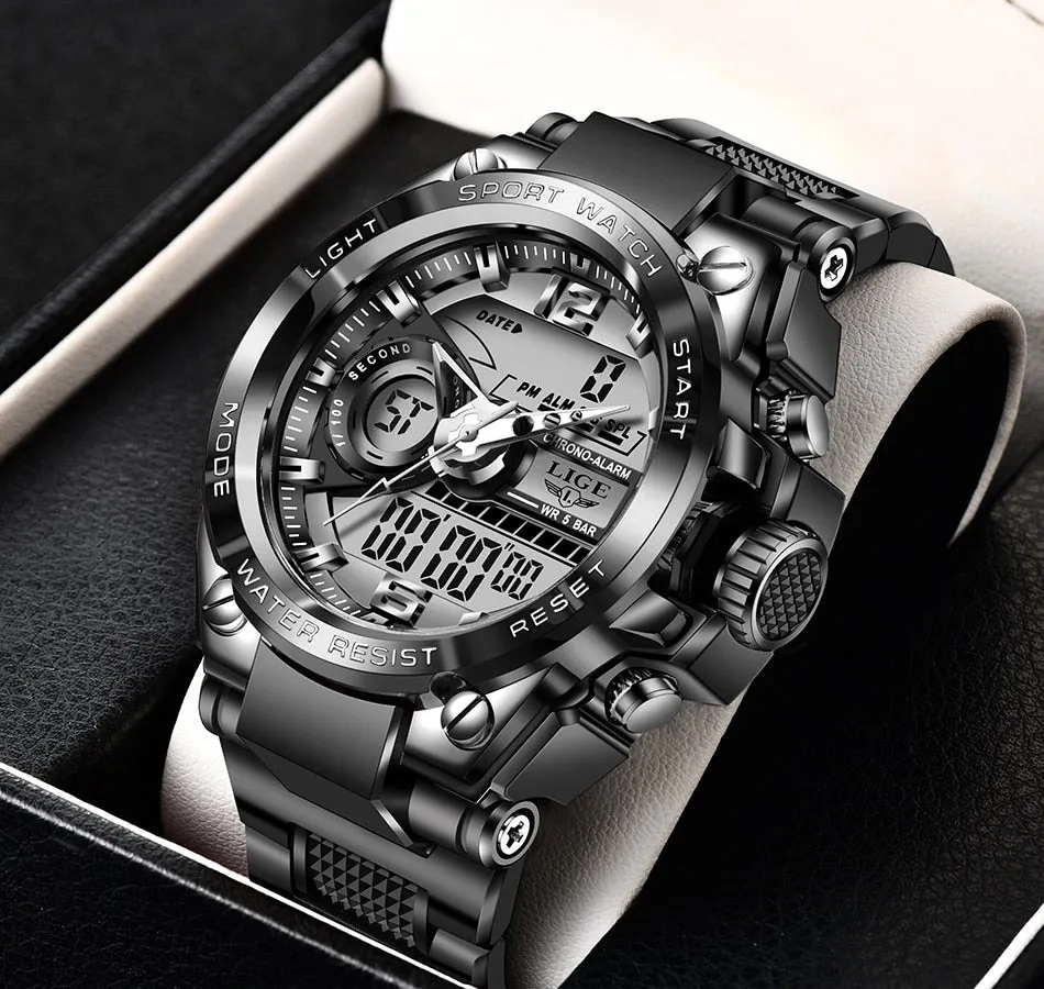 Men Digital Watch Shock Military Sport Waterproof Wristwatch