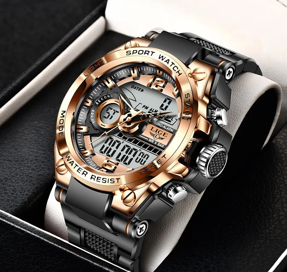 Men Digital Watch Shock Military Sport Waterproof Wristwatch