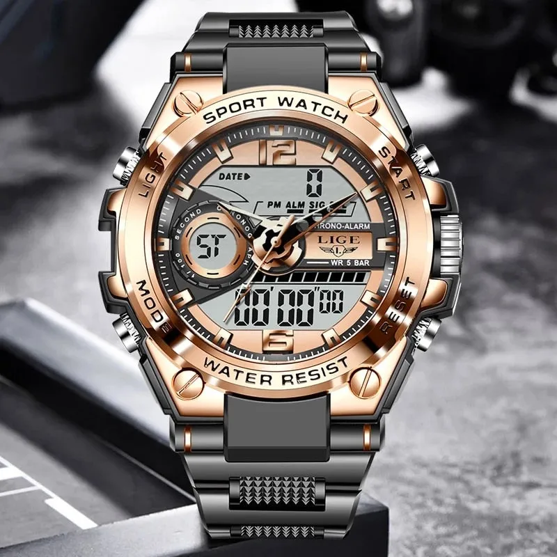 Men Digital Watch Shock Military Sport Waterproof Wristwatch