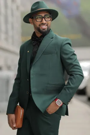 Men Green Three Piece Suit Formal Wedding Elegant Premium Bespoke Gift For Him