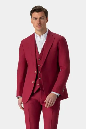 Men Red 3 Piece Suit Wedding Slim Fit Suit Two Button Dinner Suit Formal Party wear Bespoke