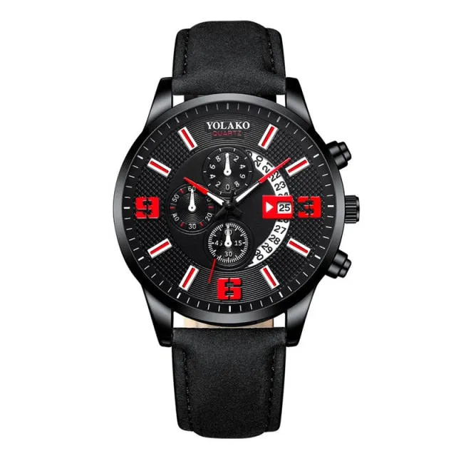 Men Sports Stainless Steel Quartz Watch Man Calendar Date Watches