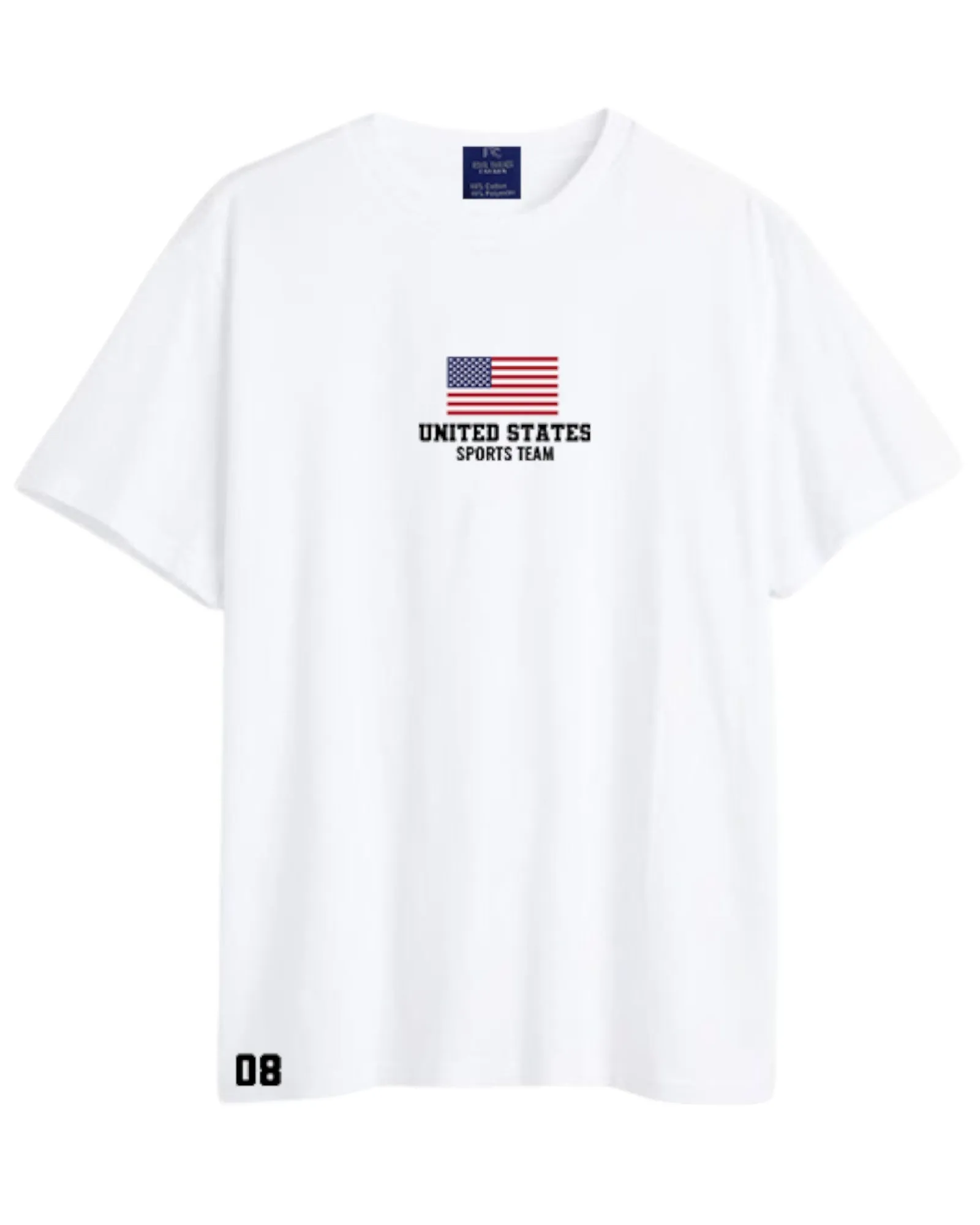 Men USA Sports Flag Print Cotton Tshirt