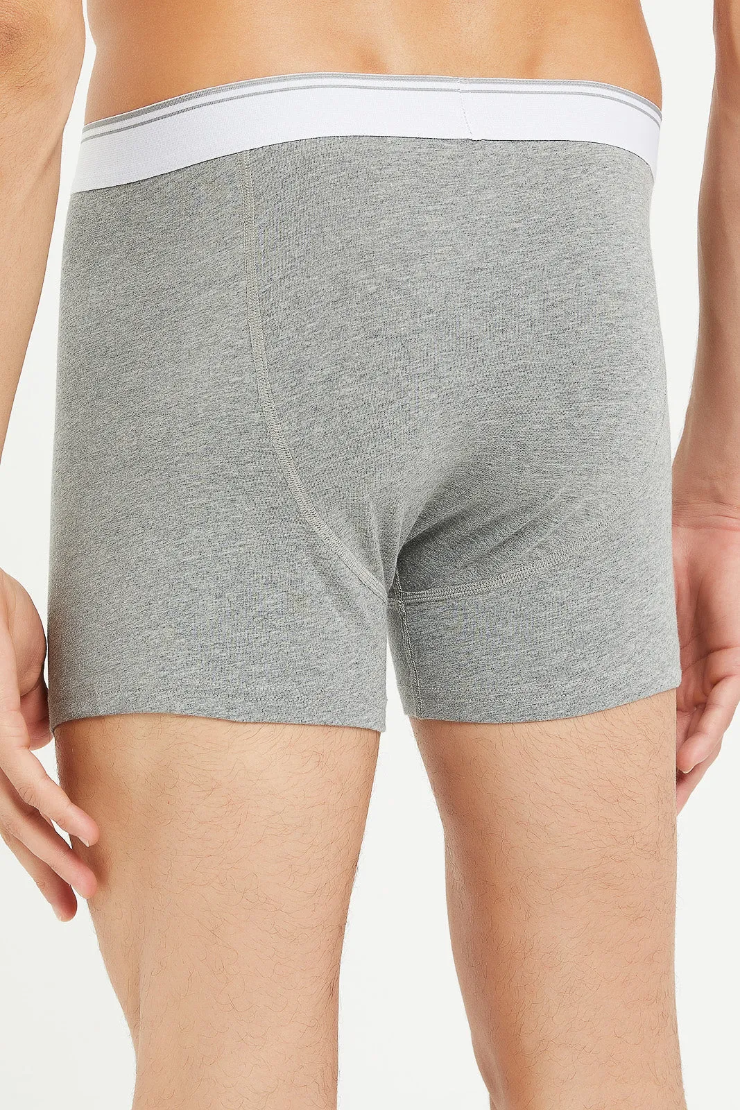 Men White And Grey Hipsters Briefs Set (Pack of 2)