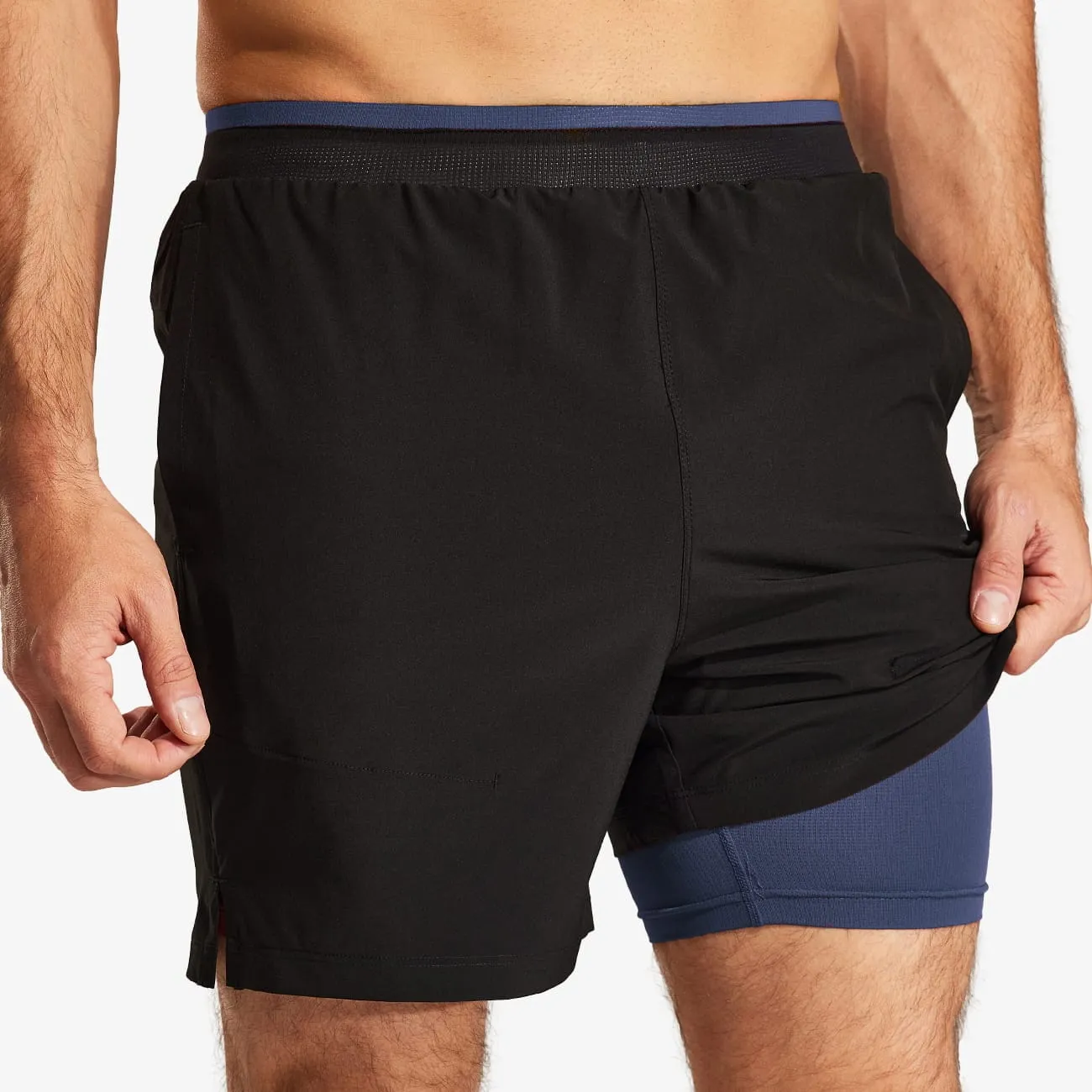 Men's 2 in 1 Running Shorts with Liner 5" Quick Dry Athletic Shorts